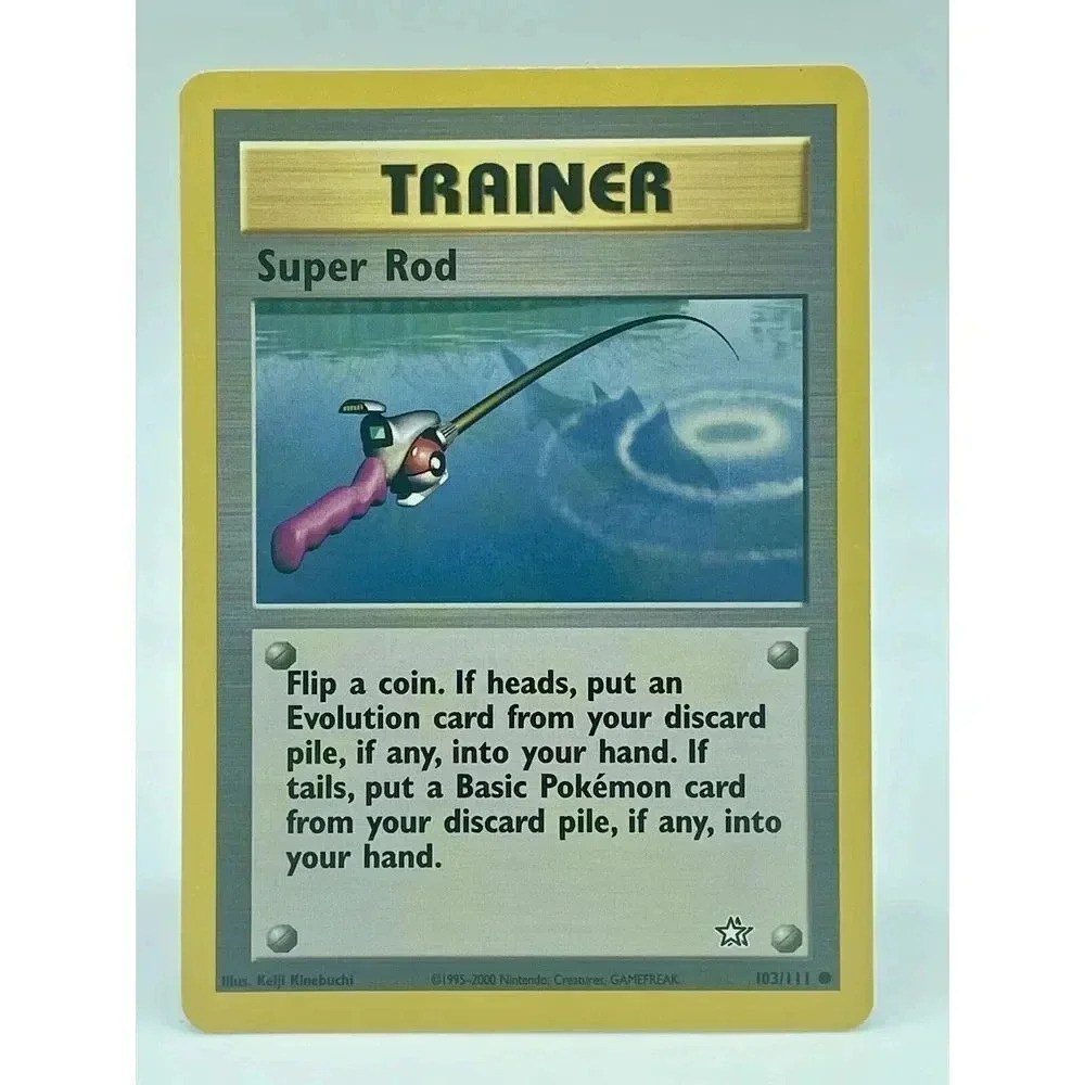 Super Rod 103/111 Trainer Neo Genesis Common WOTC Pokemon Card Vintage 2000 LP